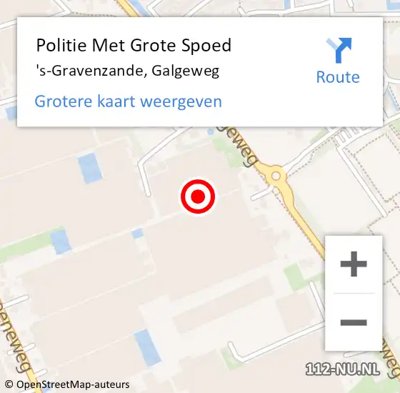 Locatie op kaart van de 112 melding: Politie Met Grote Spoed Naar 's-Gravenzande, Galgeweg op 9 maart 2024 03:38