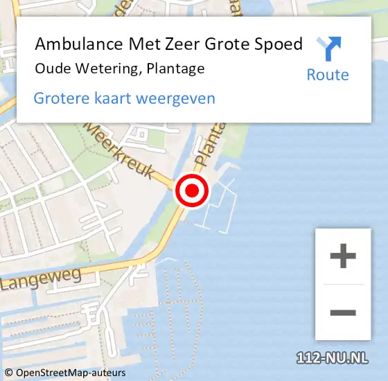 Locatie op kaart van de 112 melding: Ambulance Met Zeer Grote Spoed Naar Oude Wetering, Plantage op 9 maart 2024 11:30