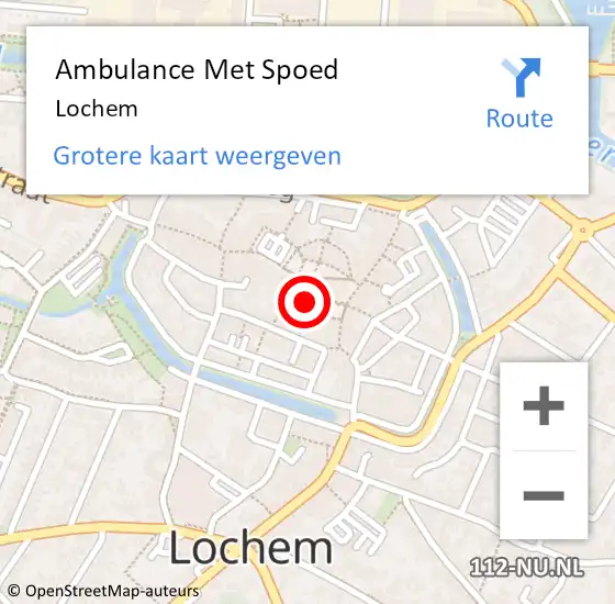 Locatie op kaart van de 112 melding: Ambulance Met Spoed Naar Lochem op 9 maart 2024 18:47