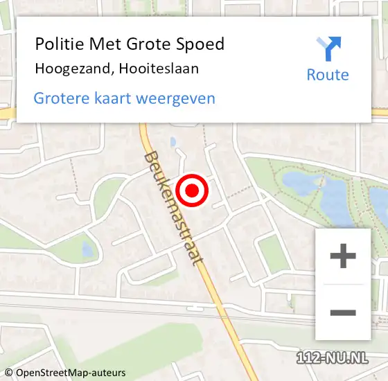 Locatie op kaart van de 112 melding: Politie Met Grote Spoed Naar Hoogezand, Hooiteslaan op 9 maart 2024 20:23