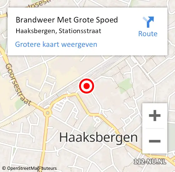 Locatie op kaart van de 112 melding: Brandweer Met Grote Spoed Naar Haaksbergen, Stationsstraat op 28 september 2014 16:34