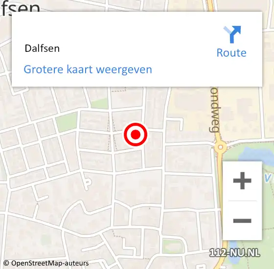 Locatie op kaart van de 112 melding:  Dalfsen op 10 maart 2024 17:32