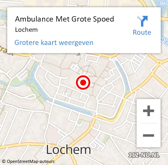 Locatie op kaart van de 112 melding: Ambulance Met Grote Spoed Naar Lochem op 10 maart 2024 19:27