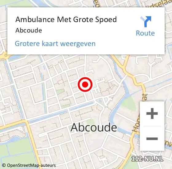 Locatie op kaart van de 112 melding: Ambulance Met Grote Spoed Naar Abcoude op 11 maart 2024 19:16
