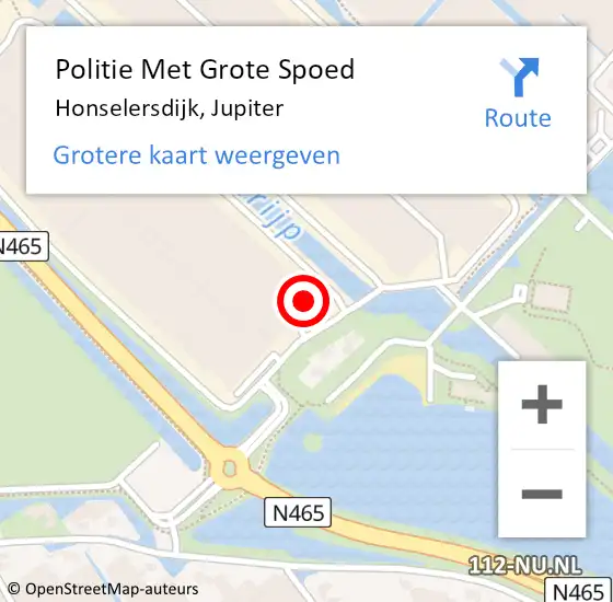 Locatie op kaart van de 112 melding: Politie Met Grote Spoed Naar Honselersdijk, Jupiter op 12 maart 2024 00:13