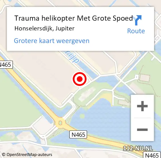 Locatie op kaart van de 112 melding: Trauma helikopter Met Grote Spoed Naar Honselersdijk, Jupiter op 12 maart 2024 00:13