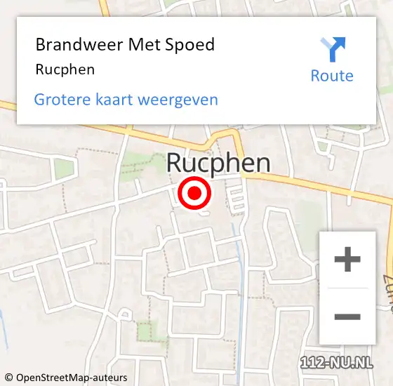 Locatie op kaart van de 112 melding: Brandweer Met Spoed Naar Rucphen op 12 maart 2024 00:50
