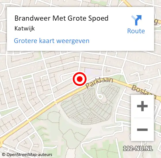 Locatie op kaart van de 112 melding: Brandweer Met Grote Spoed Naar Katwijk op 12 maart 2024 08:07