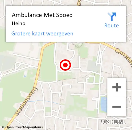 Locatie op kaart van de 112 melding: Ambulance Met Spoed Naar Heino op 12 maart 2024 09:33