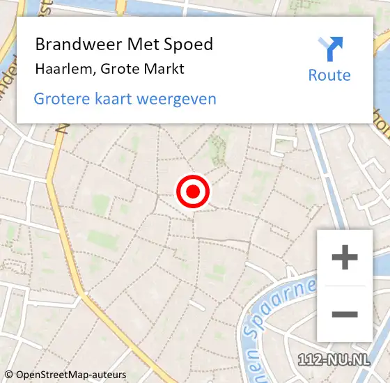 Locatie op kaart van de 112 melding: Brandweer Met Spoed Naar Haarlem, Grote Markt op 12 maart 2024 10:30