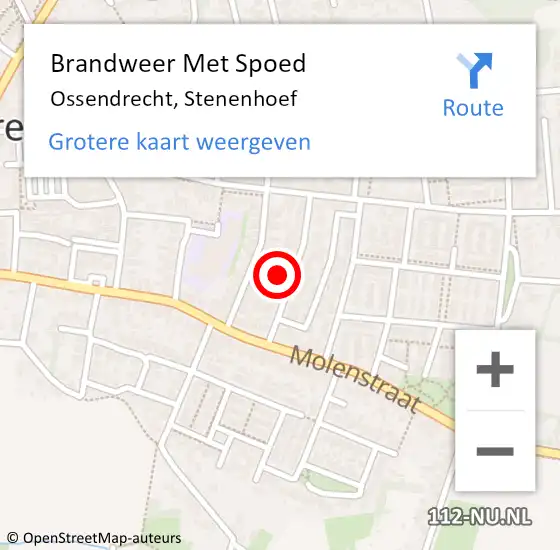 Locatie op kaart van de 112 melding: Brandweer Met Spoed Naar Ossendrecht, Stenenhoef op 12 maart 2024 11:38