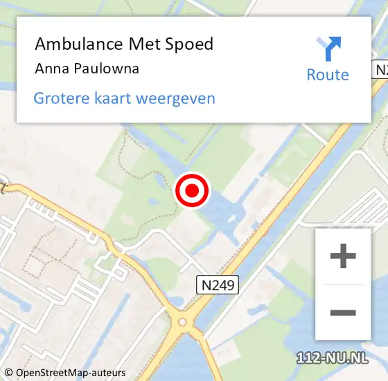 Locatie op kaart van de 112 melding: Ambulance Met Spoed Naar Anna Paulowna op 12 maart 2024 12:26