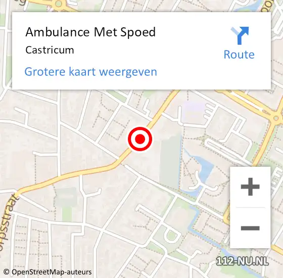 Locatie op kaart van de 112 melding: Ambulance Met Spoed Naar Castricum op 12 maart 2024 14:17