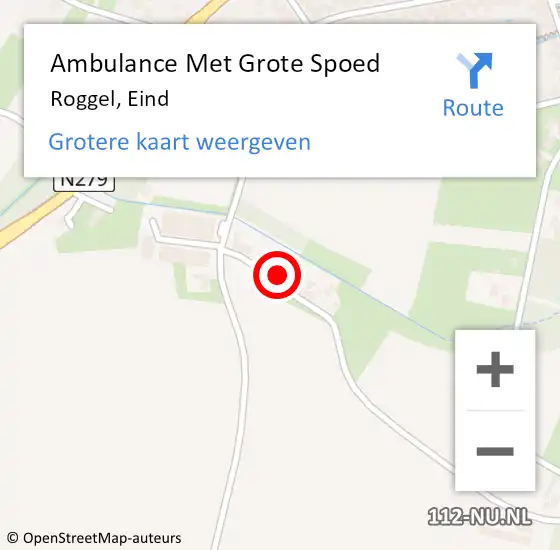 Locatie op kaart van de 112 melding: Ambulance Met Grote Spoed Naar Roggel, Eind op 12 maart 2024 15:09