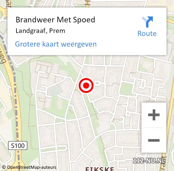 Locatie op kaart van de 112 melding: Brandweer Met Spoed Naar Landgraaf, Prem op 12 maart 2024 18:12