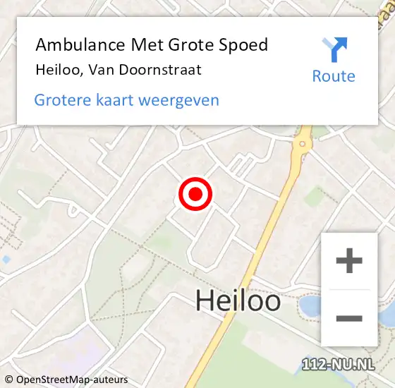 Locatie op kaart van de 112 melding: Ambulance Met Grote Spoed Naar Heiloo, Van Doornstraat op 12 maart 2024 21:36