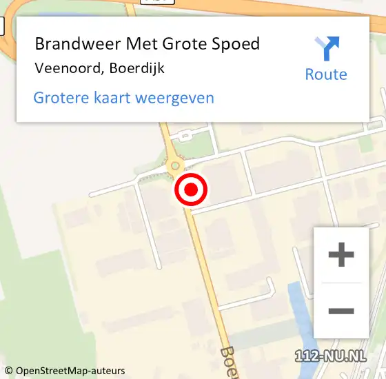 Locatie op kaart van de 112 melding: Brandweer Met Grote Spoed Naar Veenoord, Boerdijk op 13 maart 2024 02:52