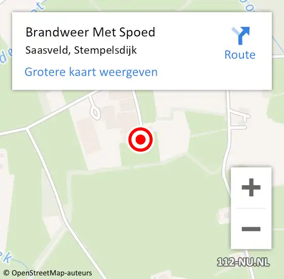 Locatie op kaart van de 112 melding: Brandweer Met Spoed Naar Saasveld, Stempelsdijk op 13 maart 2024 08:08