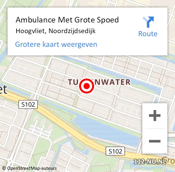 Locatie op kaart van de 112 melding: Ambulance Met Grote Spoed Naar Hoogvliet, Noordzijdsedijk op 13 maart 2024 09:54
