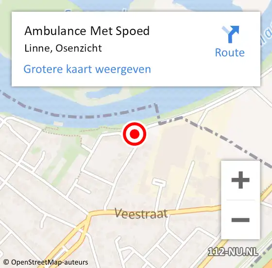 Locatie op kaart van de 112 melding: Ambulance Met Spoed Naar Linne, Osenzicht op 13 maart 2024 09:58