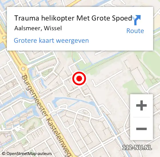 Locatie op kaart van de 112 melding: Trauma helikopter Met Grote Spoed Naar Aalsmeer, Wissel op 13 maart 2024 10:57
