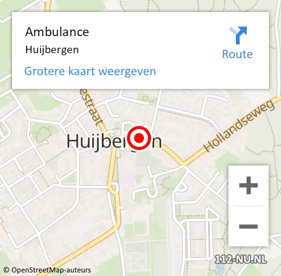 Locatie op kaart van de 112 melding: Ambulance Huijbergen op 13 maart 2024 11:33