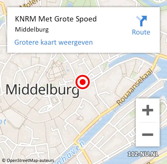 Locatie op kaart van de 112 melding: KNRM Met Grote Spoed Naar Middelburg op 13 maart 2024 11:48