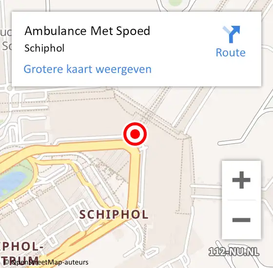 Locatie op kaart van de 112 melding: Ambulance Met Spoed Naar Schiphol op 13 maart 2024 12:38