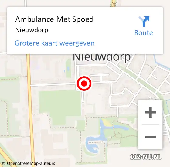 Locatie op kaart van de 112 melding: Ambulance Met Spoed Naar Nieuwdorp op 13 maart 2024 14:42