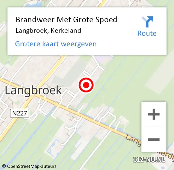 Locatie op kaart van de 112 melding: Brandweer Met Grote Spoed Naar Langbroek, Kerkeland op 14 maart 2024 09:54