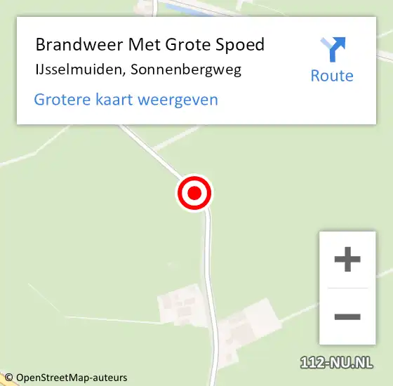 Locatie op kaart van de 112 melding: Brandweer Met Grote Spoed Naar IJsselmuiden, Sonnenbergweg op 14 maart 2024 10:01