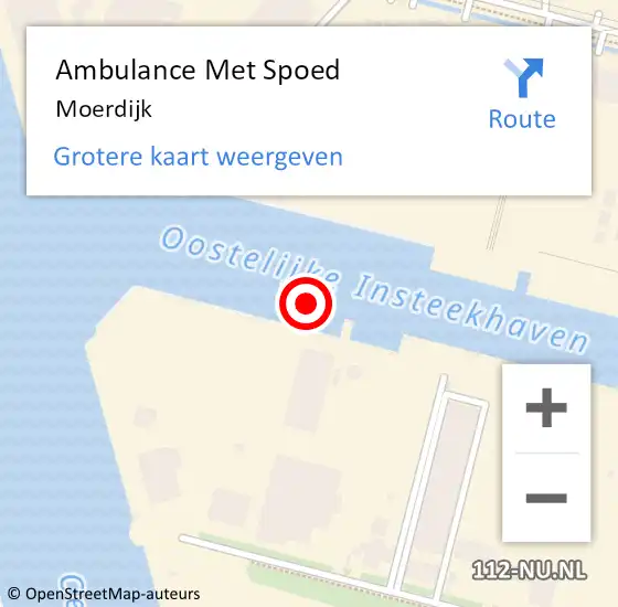 Locatie op kaart van de 112 melding: Ambulance Met Spoed Naar Moerdijk op 14 maart 2024 11:36