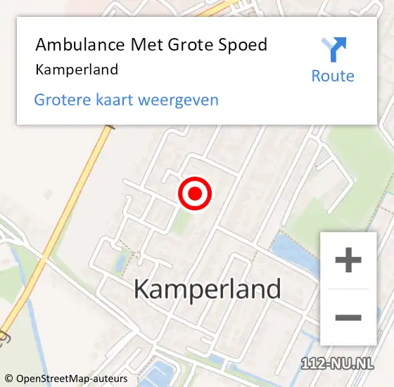 Locatie op kaart van de 112 melding: Ambulance Met Grote Spoed Naar Kamperland op 14 maart 2024 14:47