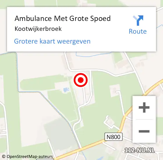 Locatie op kaart van de 112 melding: Ambulance Met Grote Spoed Naar Kootwijkerbroek op 14 maart 2024 18:58