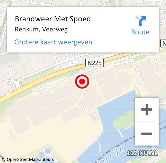 Locatie op kaart van de 112 melding: Brandweer Met Spoed Naar Renkum, Veerweg op 15 maart 2024 07:15