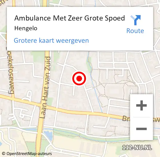 Locatie op kaart van de 112 melding: Ambulance Met Zeer Grote Spoed Naar Hengelo op 15 maart 2024 09:59