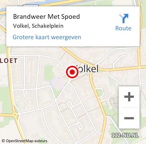 Locatie op kaart van de 112 melding: Brandweer Met Spoed Naar Volkel, Schakelplein op 15 maart 2024 10:38