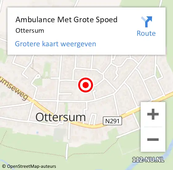 Locatie op kaart van de 112 melding: Ambulance Met Grote Spoed Naar Ottersum op 15 maart 2024 14:13