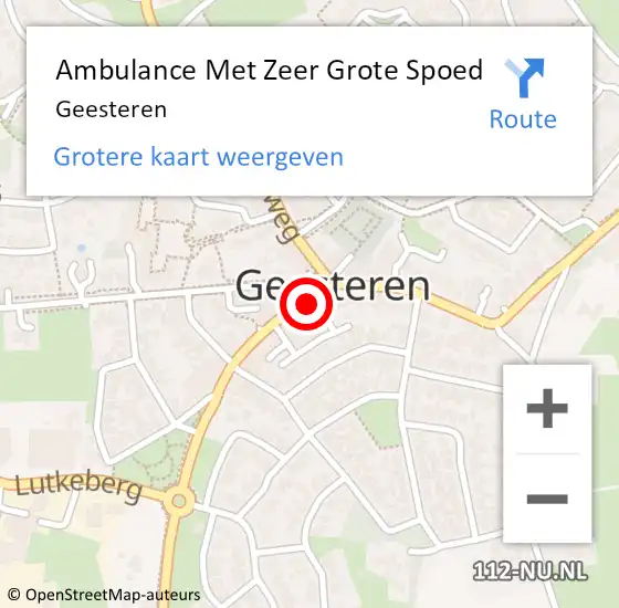 Locatie op kaart van de 112 melding: Ambulance Met Zeer Grote Spoed Naar Geesteren op 15 maart 2024 15:14