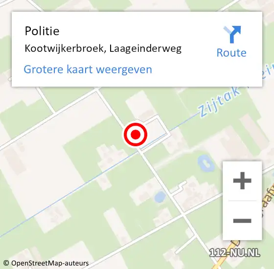 Locatie op kaart van de 112 melding: Politie Kootwijkerbroek, Laageinderweg op 15 maart 2024 16:34