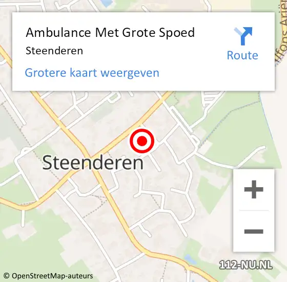 Locatie op kaart van de 112 melding: Ambulance Met Grote Spoed Naar Steenderen op 15 maart 2024 18:05