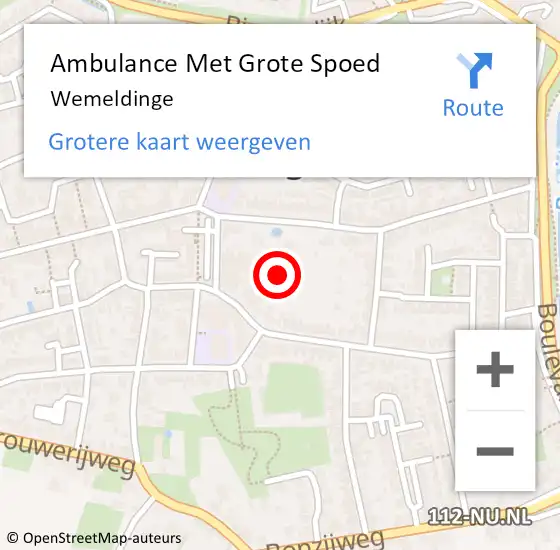 Locatie op kaart van de 112 melding: Ambulance Met Grote Spoed Naar Wemeldinge op 15 maart 2024 22:33
