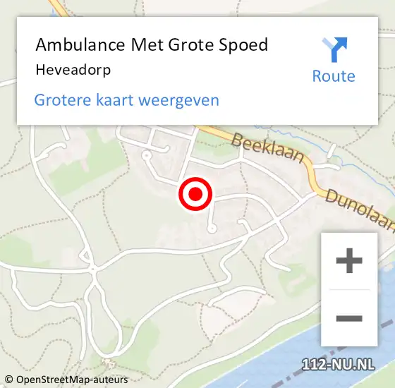 Locatie op kaart van de 112 melding: Ambulance Met Grote Spoed Naar Heveadorp op 16 maart 2024 02:40