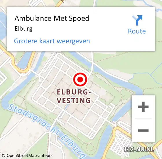 Locatie op kaart van de 112 melding: Ambulance Met Spoed Naar Elburg op 16 maart 2024 04:54