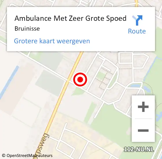 Locatie op kaart van de 112 melding: Ambulance Met Zeer Grote Spoed Naar Bruinisse op 16 maart 2024 07:42
