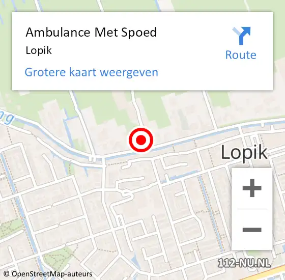 Locatie op kaart van de 112 melding: Ambulance Met Spoed Naar Lopik op 16 maart 2024 09:01
