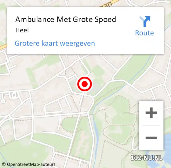 Locatie op kaart van de 112 melding: Ambulance Met Grote Spoed Naar Heel op 16 maart 2024 09:27