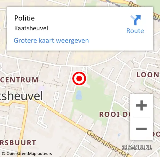 Locatie op kaart van de 112 melding: Politie Kaatsheuvel op 16 maart 2024 10:02