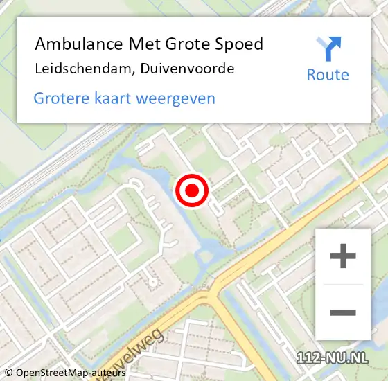 Locatie op kaart van de 112 melding: Ambulance Met Grote Spoed Naar Leidschendam, Duivenvoorde op 16 maart 2024 17:56