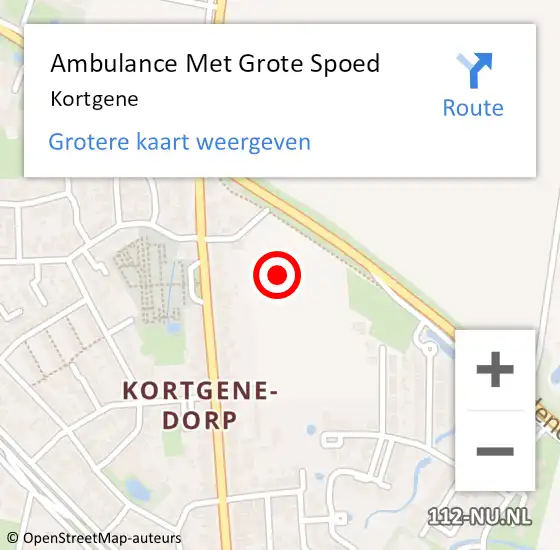 Locatie op kaart van de 112 melding: Ambulance Met Grote Spoed Naar Kortgene op 16 maart 2024 22:24